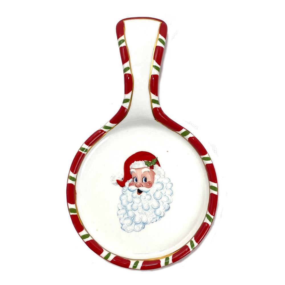 Christopher Radko Home For The Holidays Santa Spoon Rest 7.75 x 4.5 Inches